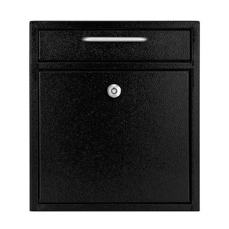 Adiroffice Medium Wall Mountable Mailbox with Key Lock ADI631-05-BLK